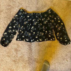 Shoulder Off Floral Top